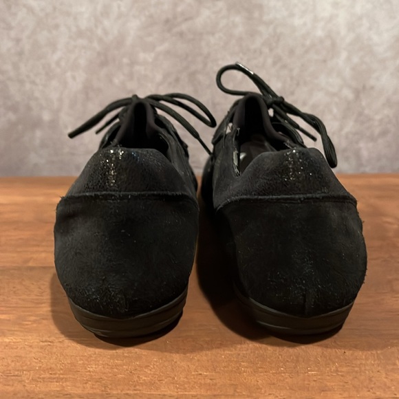 Sesto Meucci Black Metallic Leather Lace-Up Shoes size 9.5 narrow - Picture 4 of 7